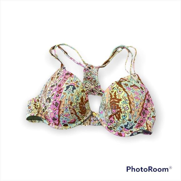 Cute Victoria's Secret VS 32C Swim binki top multi colored 
Good condition - Picture 2 of 4
